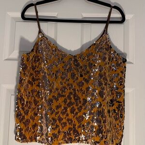 Ro & De Gold and Silver Sequin Camisole